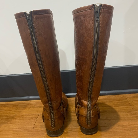 Frye Phillip Harness Tall Boots #70511 Sz. 8.5 - Picture 6 of 11